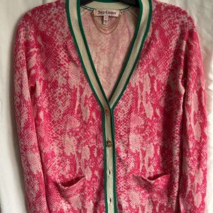 Juicy Couture Pink Snake Print Cardigan